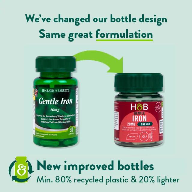 Holland & Barrett Gentle Iron 20mg 30 Capsules - 2