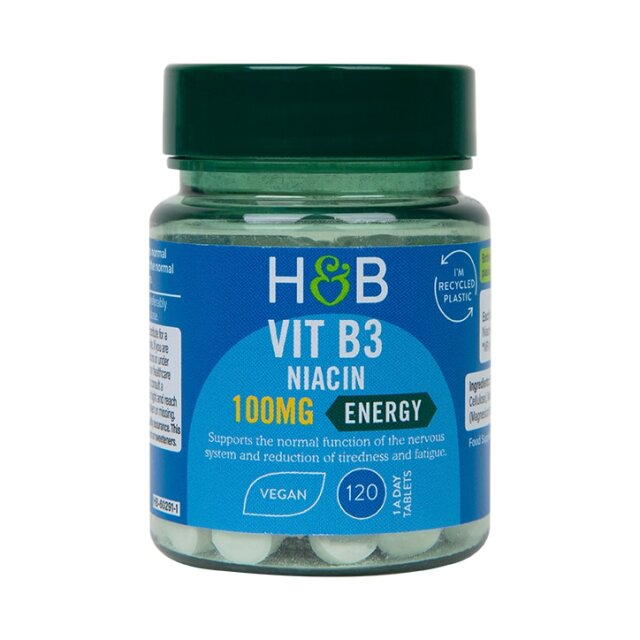 Holland & Barrett Vitamin B3 + Niacin 100mg 120 Tablets - 1