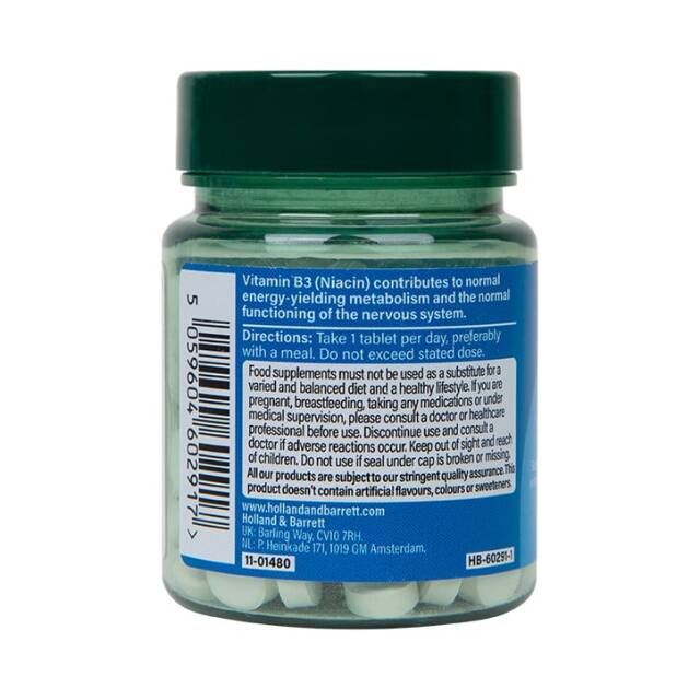 Holland & Barrett Vitamin B3 + Niacin 100mg 120 Tablets - 3
