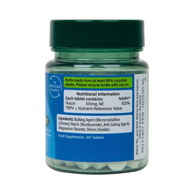 Holland & Barrett Vitamin B3 + Niacin 100mg 120 Tablets - 4