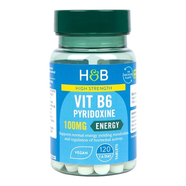 Holland & Barrett High Strength Vitamin B6 + Pyroxidine 100mg 120 Tablets - 1