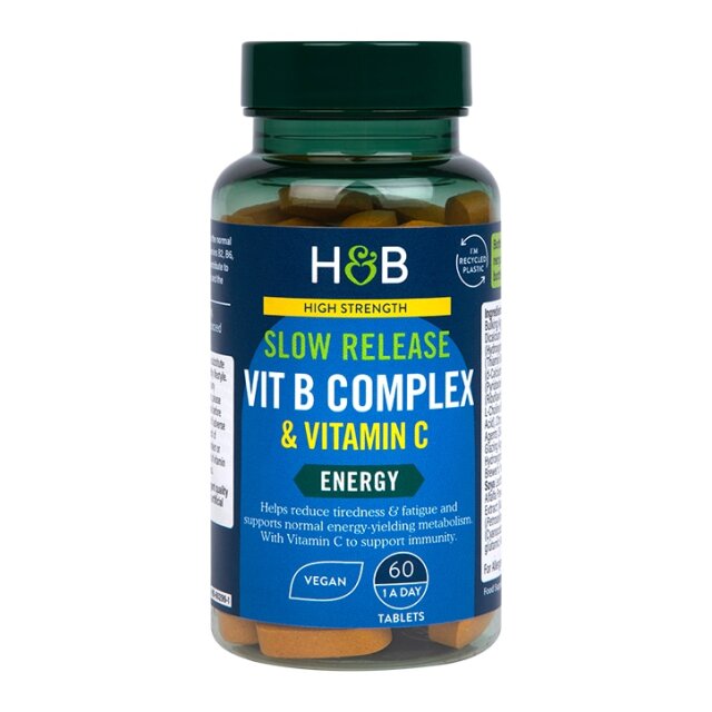 Holland & Barrett Super Strength Complete Vit B Complex + Vitamin C 60 Tablets - 1