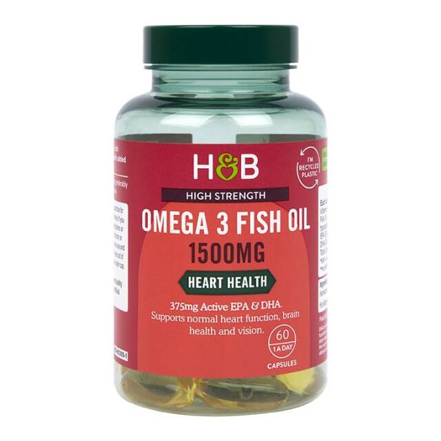 Holland & Barrett Omega 3 Fish Oil 1500mg 60 Capsules - 1
