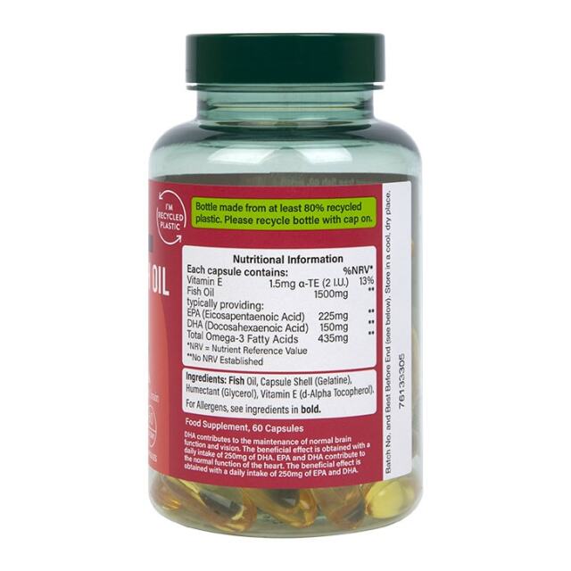 Holland & Barrett Omega 3 Fish Oil 1500mg 60 Capsules - 3