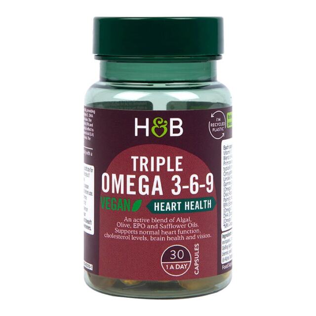 Holland & Barrett High Strength Vegan Triple Omega 3-6-9 Oil 680mg 30 Capsules - 1