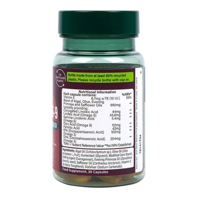 Holland & Barrett High Strength Vegan Triple Omega 3-6-9 Oil 680mg 30 Capsules - 2