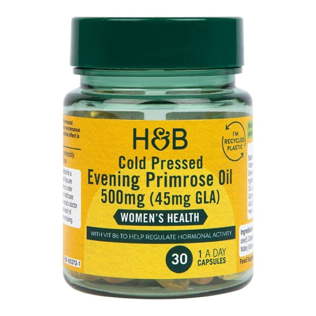 Holland & Barrett Cold Pressed Evening Primrose Oil 500mg 30 Capsules - 1