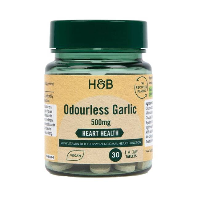 Holland & Barrett Enteric Coated Odourless Garlic 500mg 30 Tablets - 1