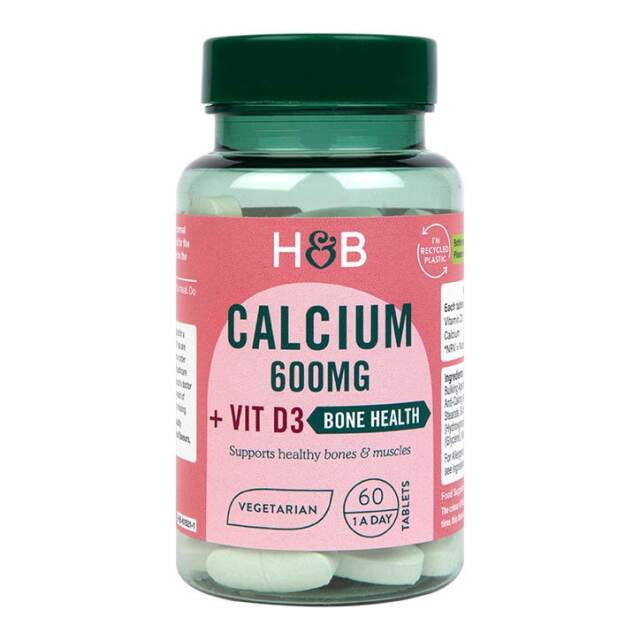 Holland & Barrett Calcium + Vitamin D 600mg 60 Tablets - 1