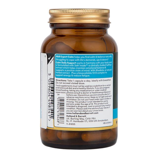 H&B Expert Calm Daily Support Saffron 30 Capsules - 3