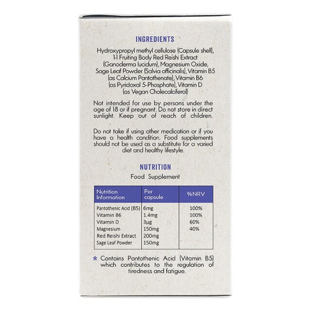 Grass & Co. DREAM Reishi Mushrooms with Magnesium + Sage, 60 Vegan Capsules - 2