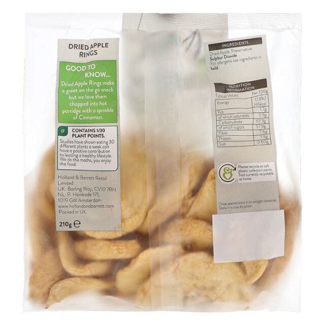 Holland & Barrett Apple Rings 210g - 2