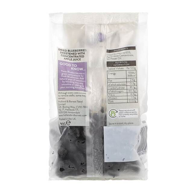 Holland & Barrett Dried Blueberries 90g - 2