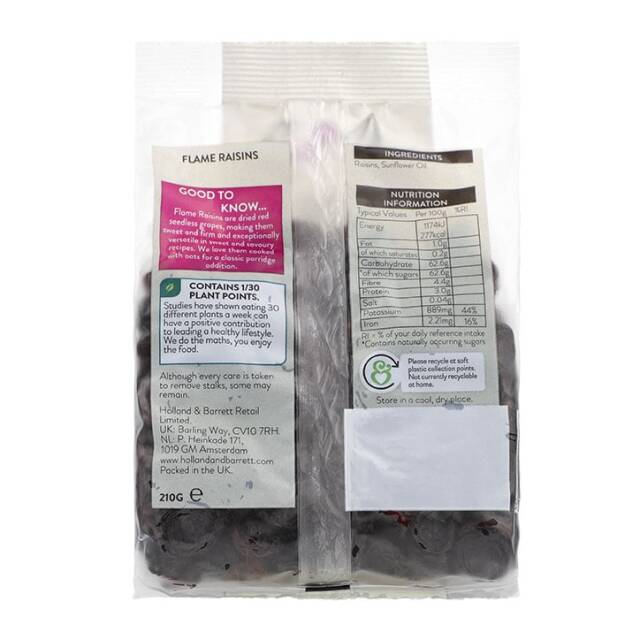 Holland & Barrett Flame Raisins 210g - 2