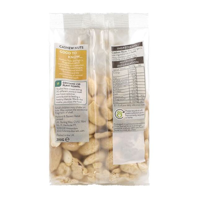 Holland & Barrett Cashew Nuts 200g - 2