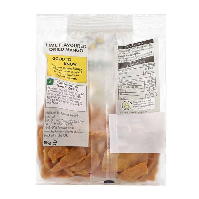 Holland & Barrett Lime Infused Mango 100g - 2