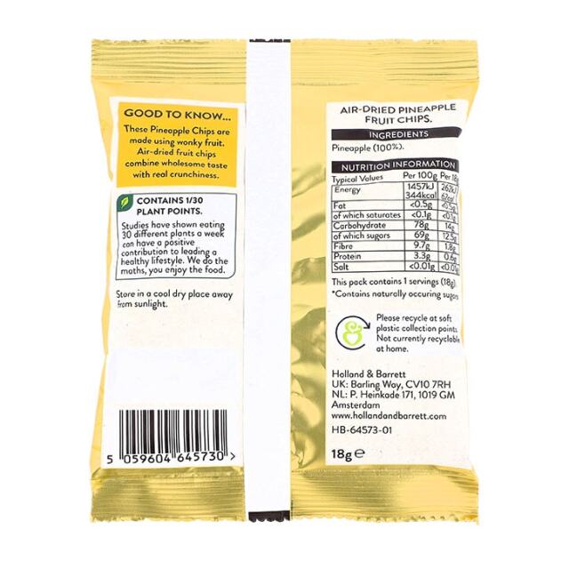 Holland & Barrett Pineapple Chips 18g - 4