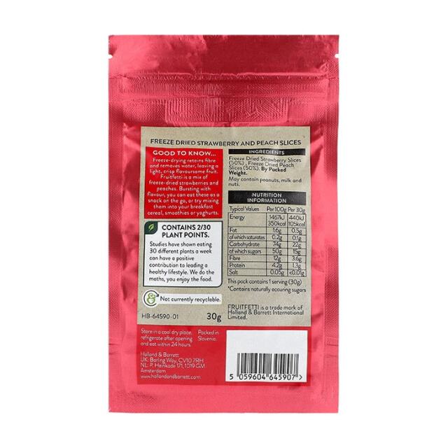 Holland & Barrett Fruitfetti Strawberry & Peach 30g - 5