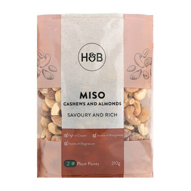 Holland & Barrett Miso Cashews & Almonds 210g - 1