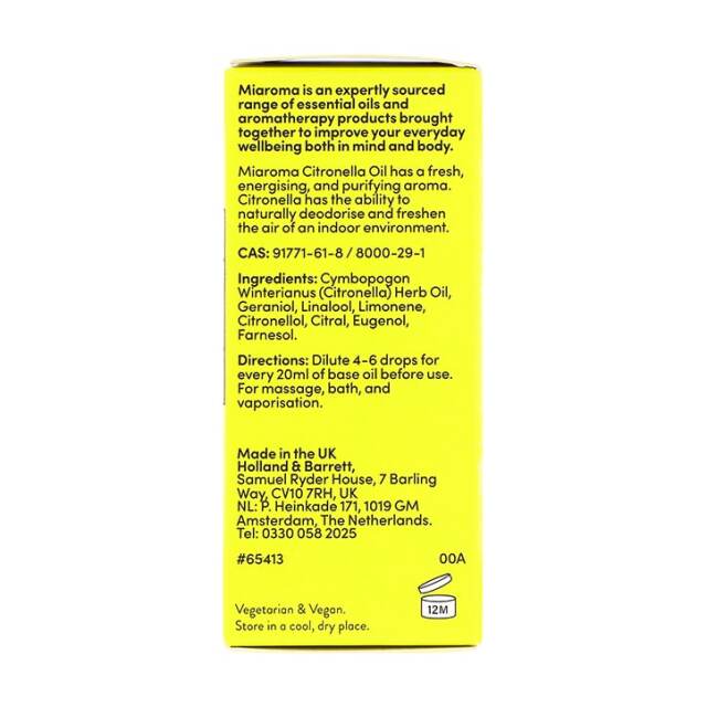 Miaroma Citronella Pure Essential Oil 10ml - 2