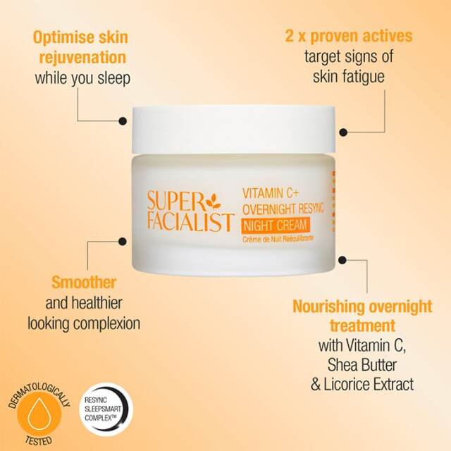 Super Facialist Vitamin C Overnight Resync Night Cream 50ml - 3