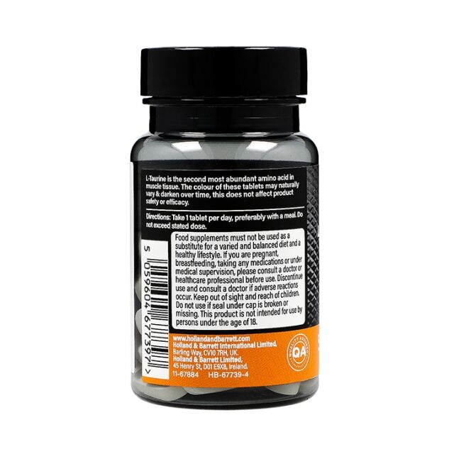 Taurine 500mg 50 Tablets - 3