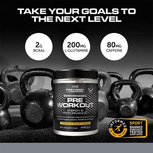 Performance Pre Workout Pineapple & Orange 440g - 2