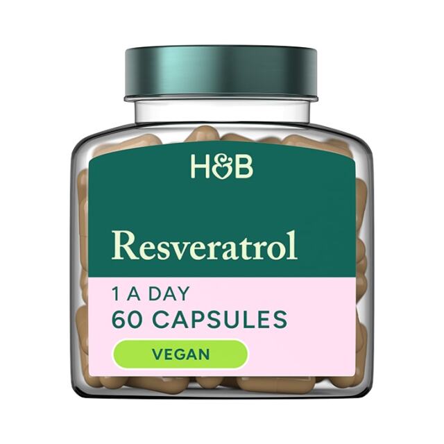 Holland & Barrett Resveratrol 225mg with Red Wine Extract 10mg 60 Capsules - 1