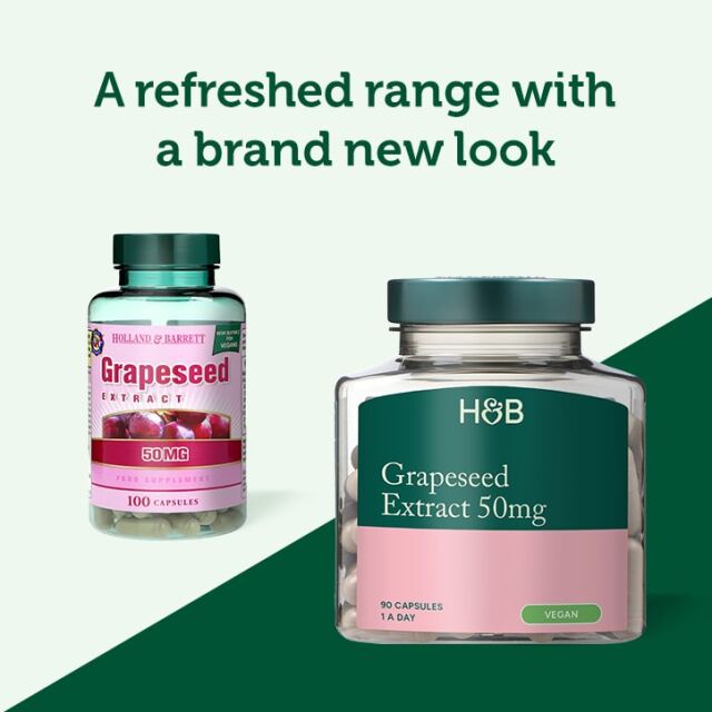 Holland & Barrett Grapeseed Extract 50mg 90 Capsules - 3