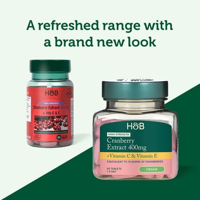 Holland & Barrett High Strength Cranberry Extract 400mg 60 Tablets - 2