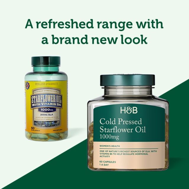 Holland & Barrett Starflower Oil 60 Capsules 1000mg with Vitamin B6 - 4