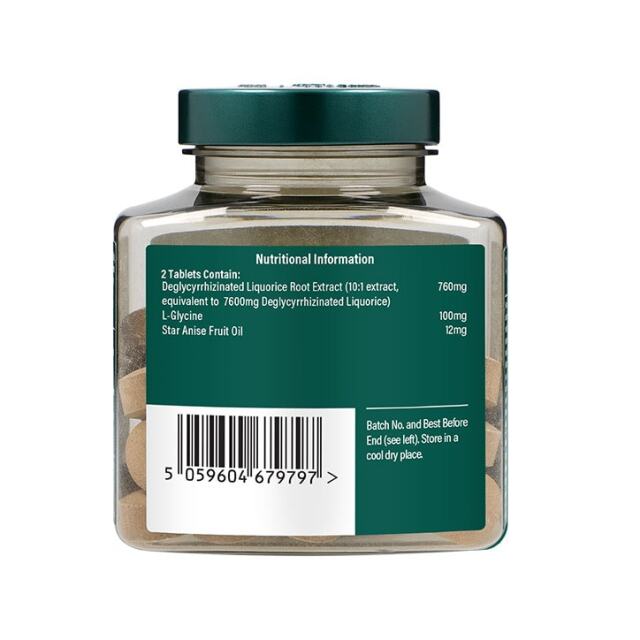 Holland & Barrett Chewable Liquorice 760mg 60 Tablets - 2