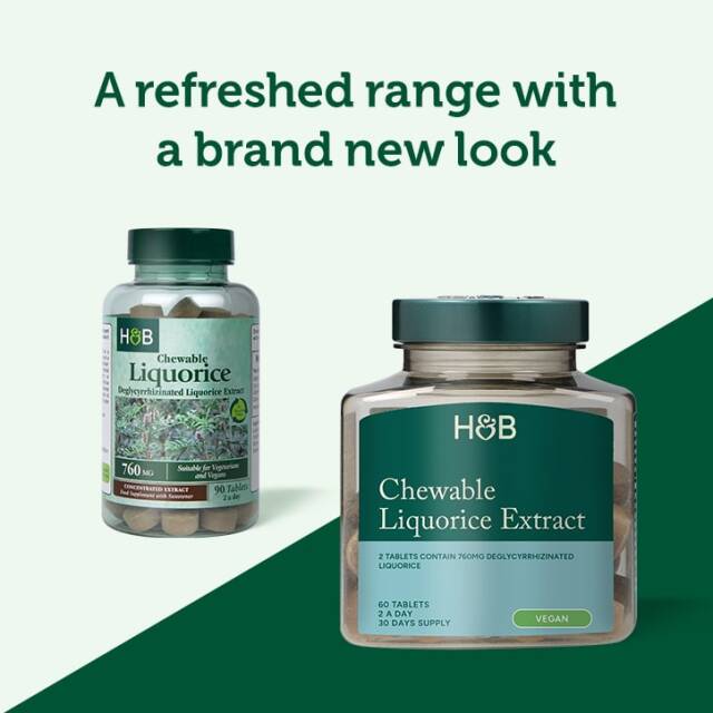 Holland & Barrett Chewable Liquorice 760mg 60 Tablets - 3