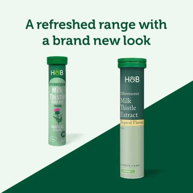 Holland & Barrett Effervescent Milk Thistle Extract 100mg Tropical Flavour 20 Tablets - 3