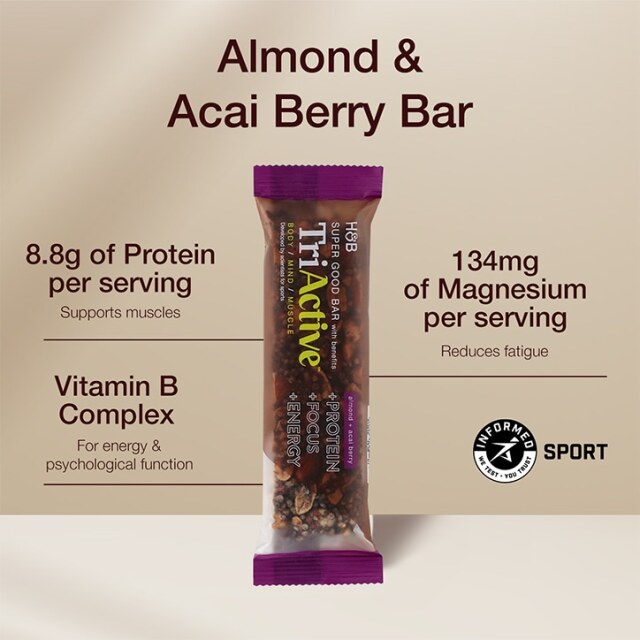 TriActive Super Good Bar Almond & Acai Berry 50g - 2