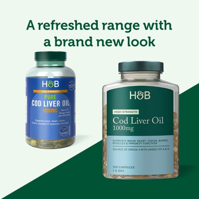 Holland & Barrett Pure Cod Liver Oil 1000mg 120 Capsules - 3