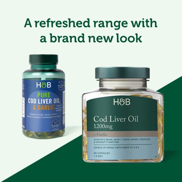Holland & Barrett Pure Cod Liver Oil & Garlic 60 Capsules - 3