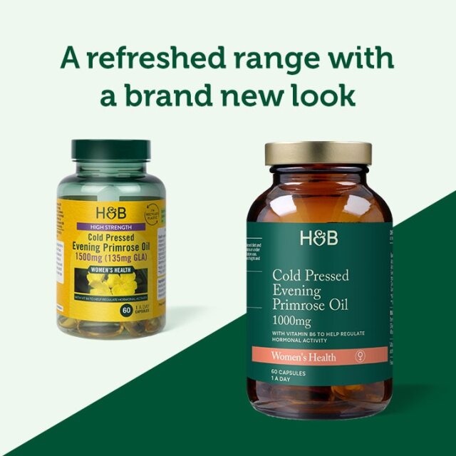 Holland & Barrett High Strength Cold Pressed Evening Primrose Oil 1500mg 60 Capsules - 5