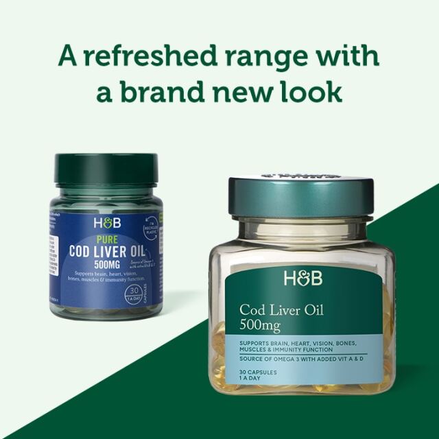 Holland & Barrett Pure Cod Liver Oil 500mg 30 Capsules - 4