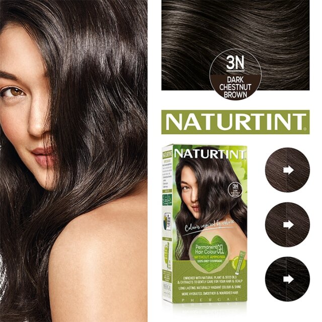Naturtint Permanent Hair Colour 3N (Dark Chestnut Brown) - 6