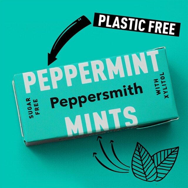 Peppersmith 100% Xylitol Fine English Peppermint Fresh Mints 15g - 2