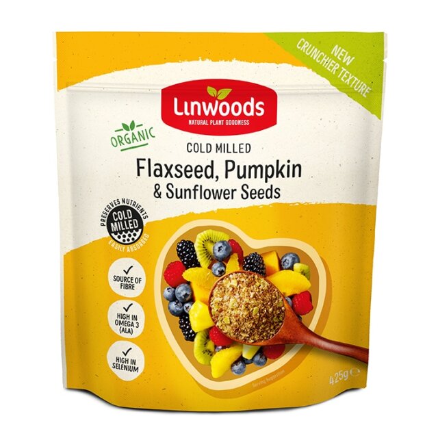 Linwoods Milled Organic Flaxseed, Sunflower & Pumpkin Seeds 425g - 1