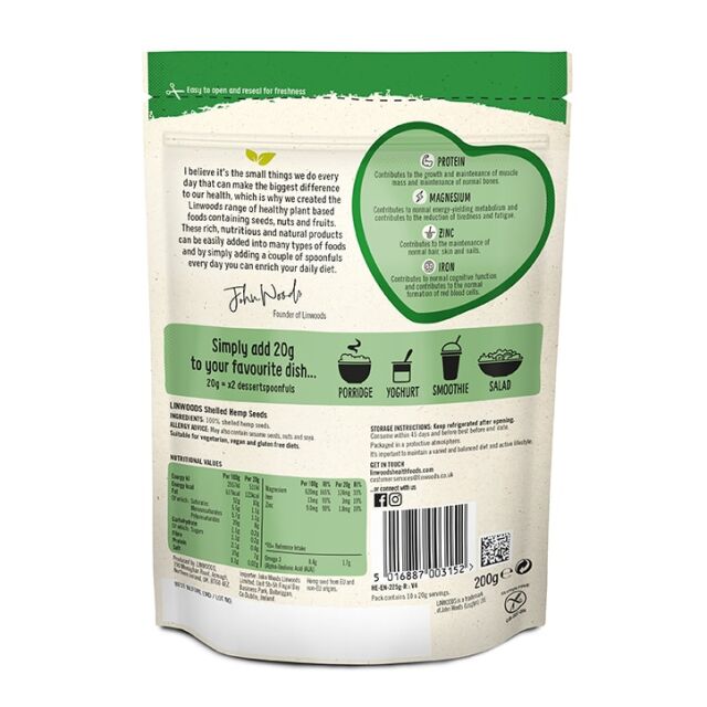 Linwoods Shelled Hemp 200g - 2