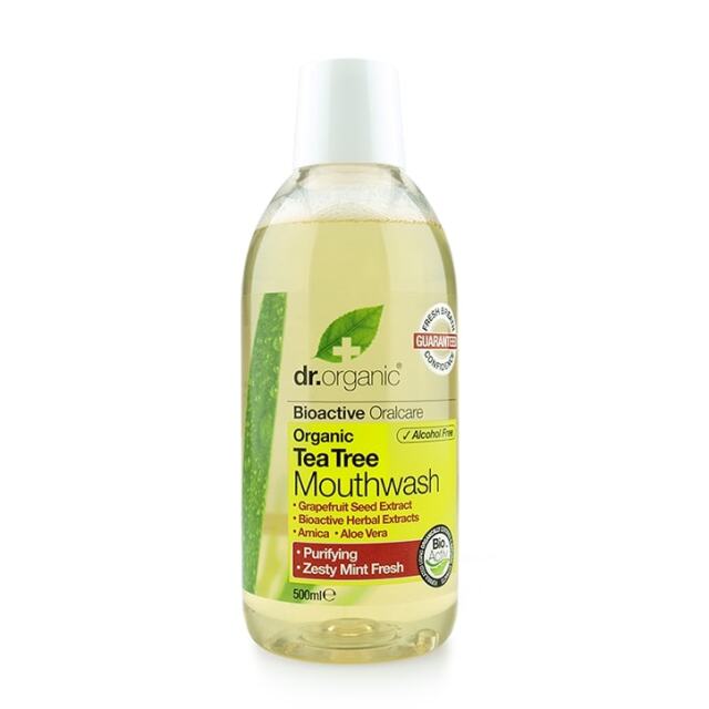 Dr Organic Antibacterial Tea Tree Mouthwash 500ml - 1
