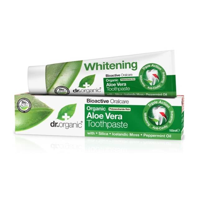 Dr Organic Aloe Vera Toothpaste 100ml - 1