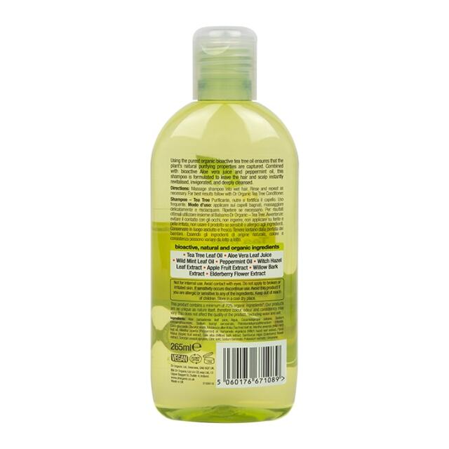 Dr Organic Tea Tree Shampoo 265ml - 2