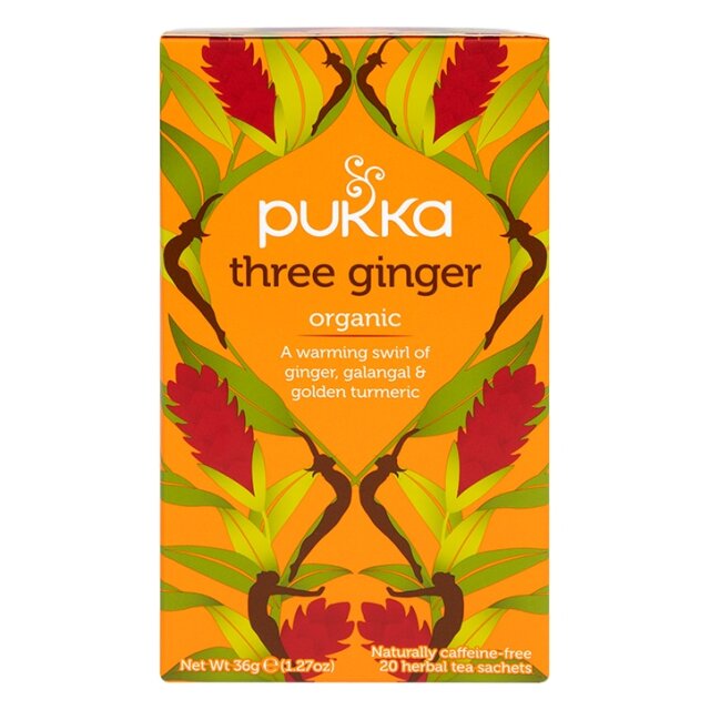 Pukka Organic Three Ginger Tea 20 Tea Bags - 1