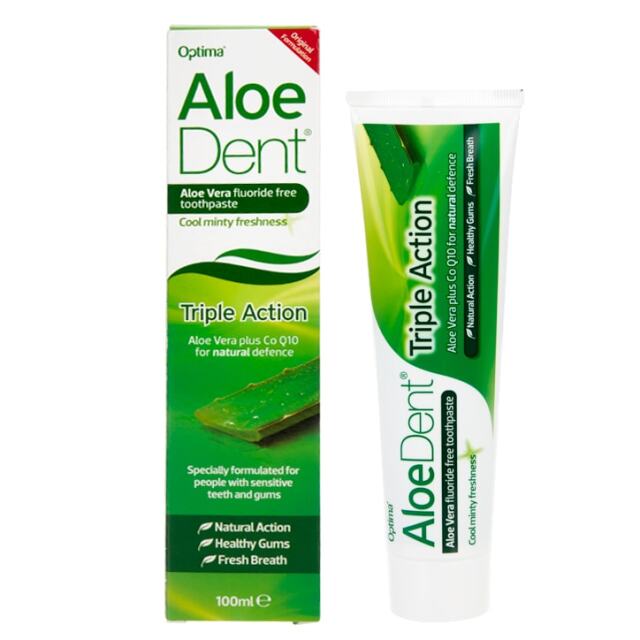 Aloe Dent Triple Action Aloe Vera Toothpaste with Co Q10 100ml - 1