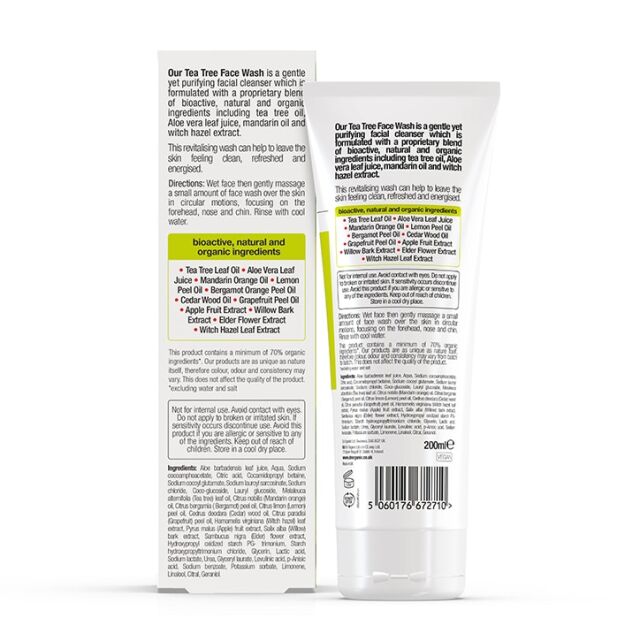 Dr Organic Tea Tree Face Wash 200ml - 2