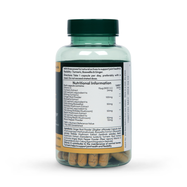 Holland & Barrett High Strength Turmeric 600mg plus Boswellia & Ginger 90 Capsules - 3